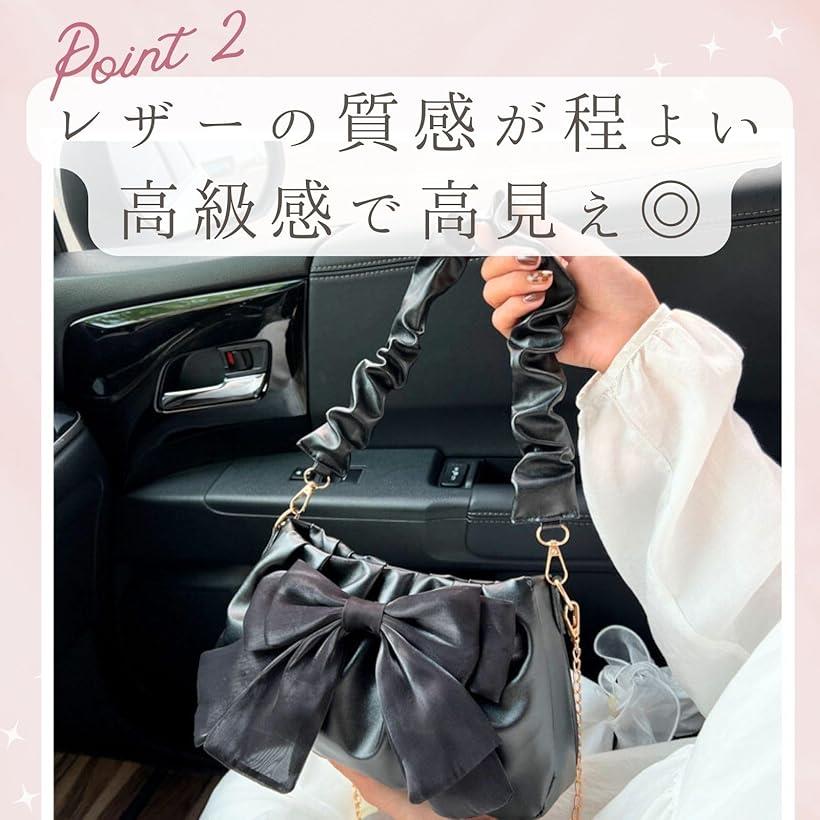 楽天市場】ギャザー ショルダーバッグ リボン レディース リボンバッグ