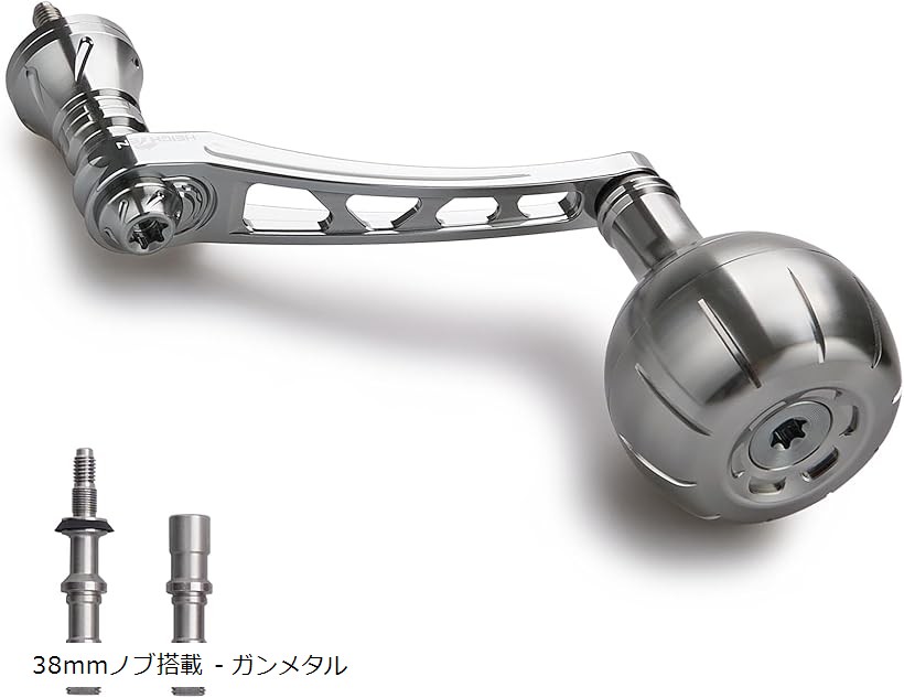 楽天市場】65-70mm可変 リール ハンドル 35/38mm ノブ搭載 シマノ