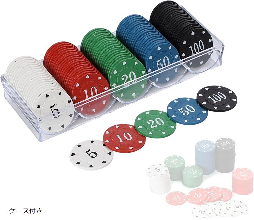 楽天市場】【楽天ランキング1位入賞】カジノチップ 100枚セット 5色
