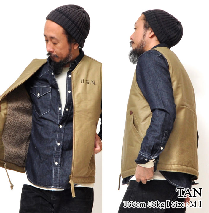 楽天市場】N-1 デッキベスト メンズ コットン 春秋風 ベージュ/タン