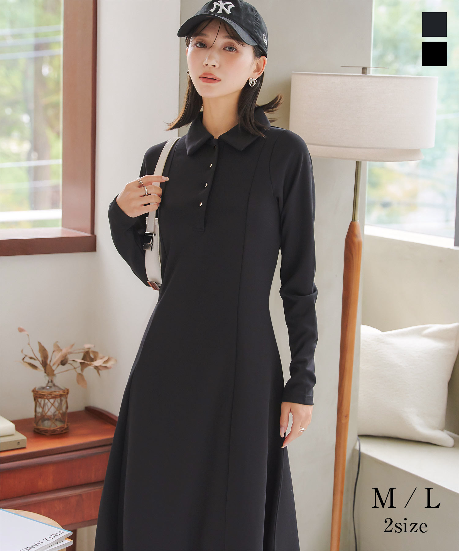 楽天市場】ポンチ素材 ポロワンピース ワンピース [E3459] レディース