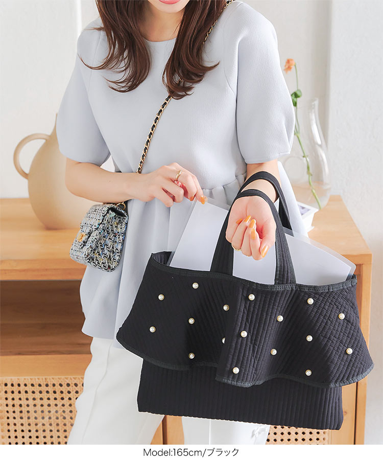 楽天市場】フリル ヌビバッグ レディース パール マザーズバッグ