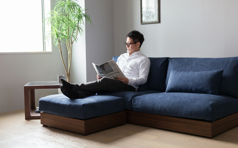 楽天市場】ウォールナット リールソファー専用 スツール オットマン