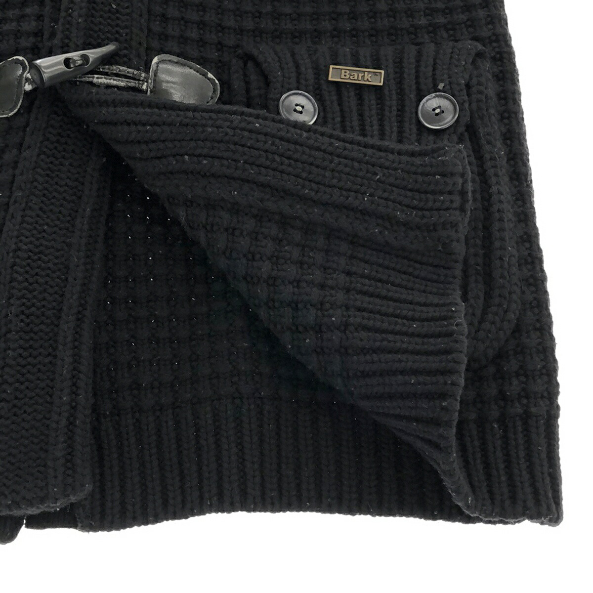 楽天市場】BARK バーク ニットダッフルコート ブラック XS 【中古