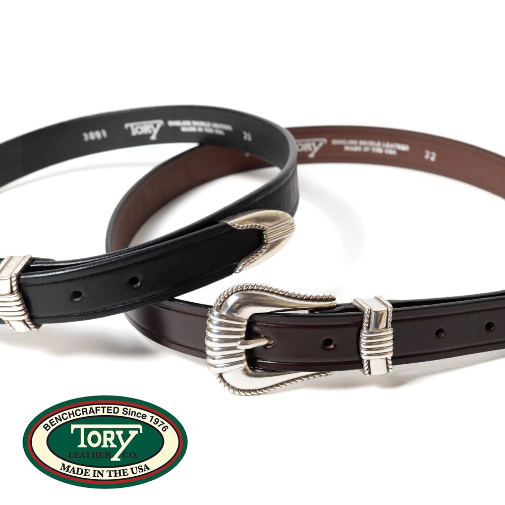 楽天市場】TORY LEATHER(トリーレザー)/3-Piece Silver Buckle Belt