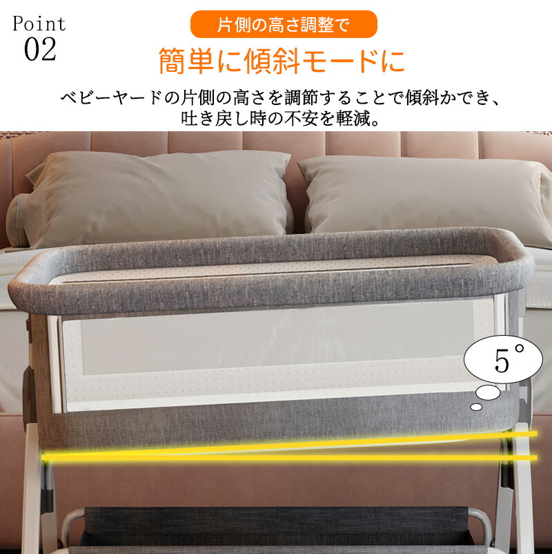 楽天市場】ベビーベッド 添い寝 ミニ 持ち運び 折りたたみ 新生児 0ヶ