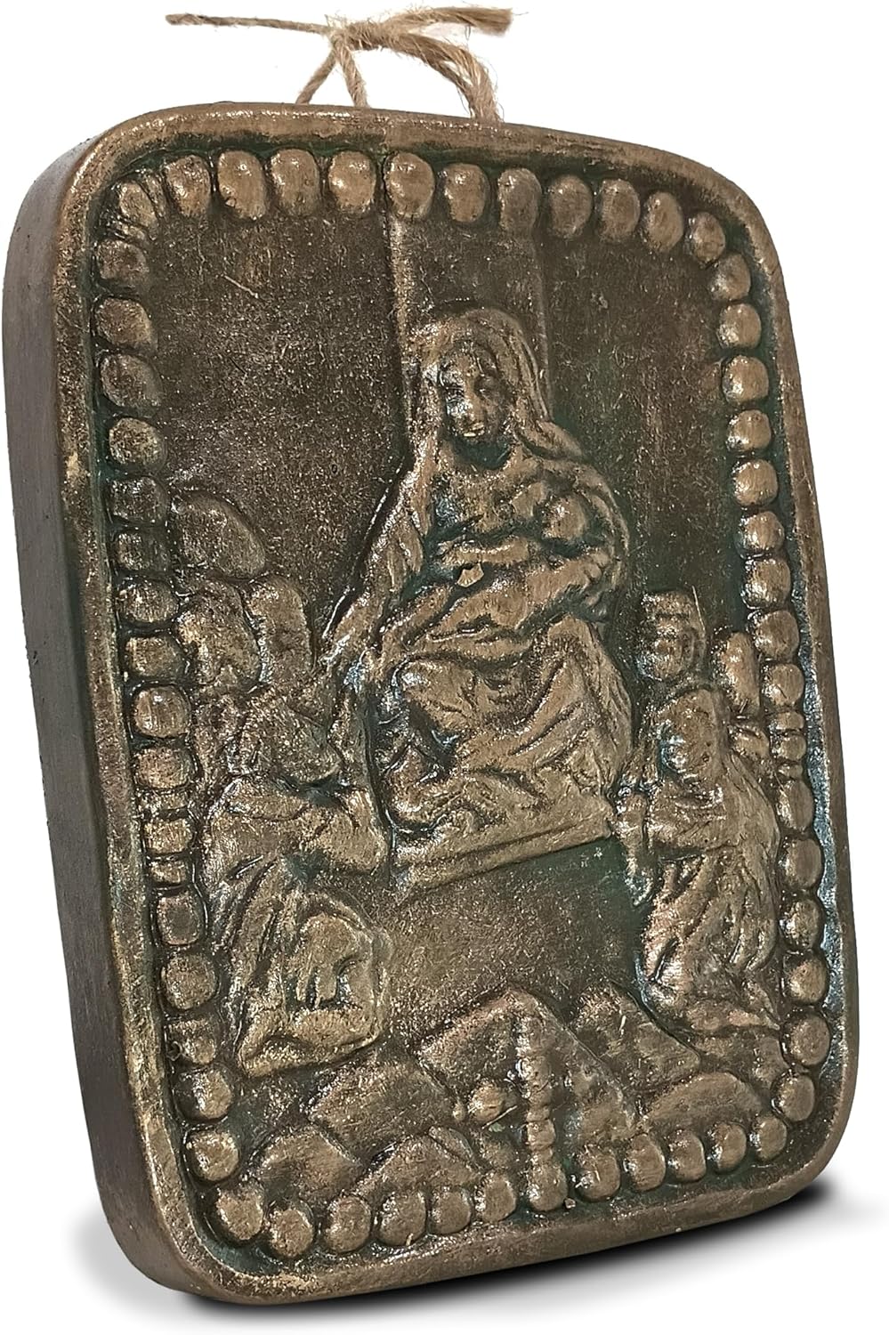 フォロワー割希少 美品 踏絵 浮彫 木製 マリア像 レプリカ長崎