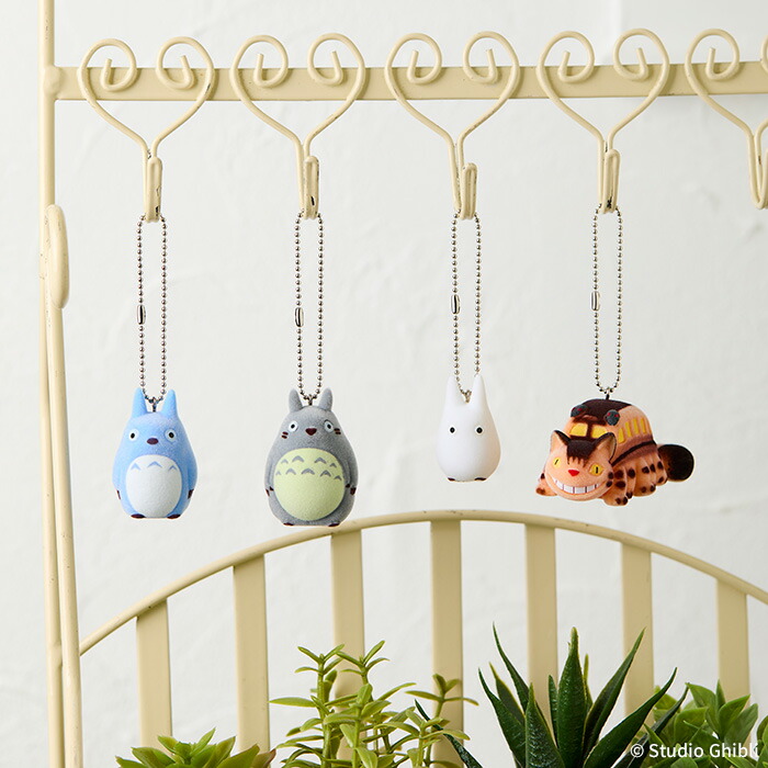楽天市場】【ネコポス可】 となりのトトロ フロッキングキーチェーン