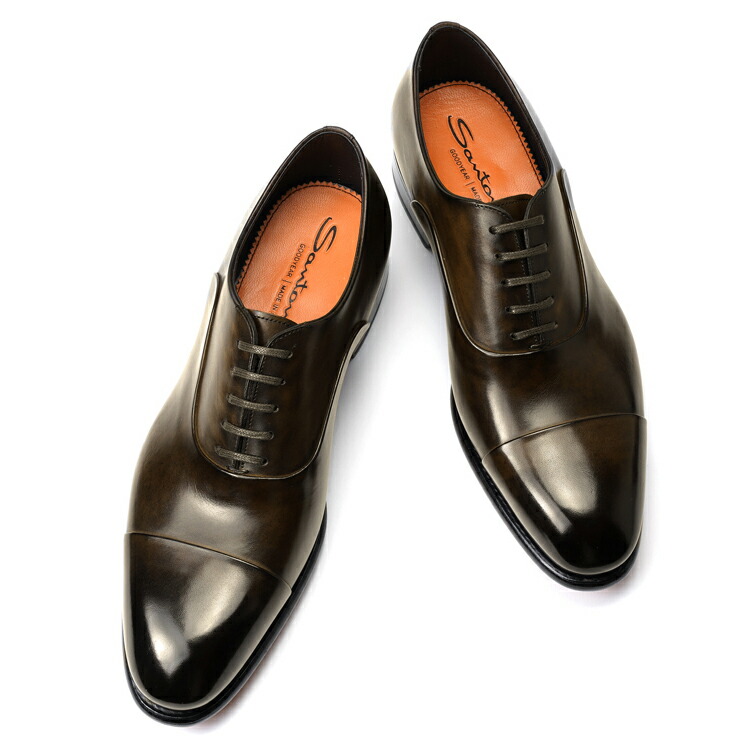 楽天市場】サントーニ SANTONI 12621 ストレートチップ ダークブラウン