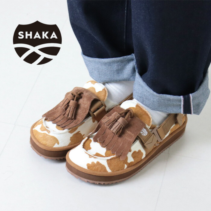 楽天市場】シャカ SHAKA モックミュールタッセルカウヘアー MOC MULE
