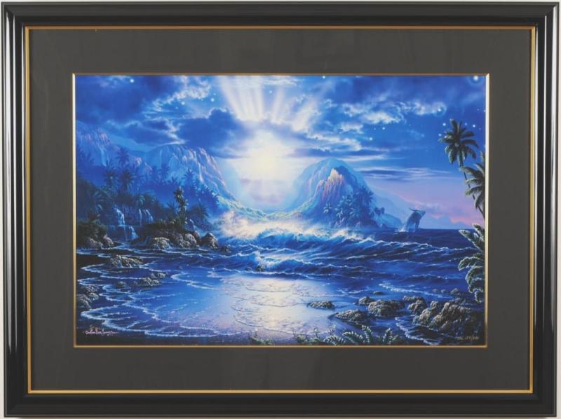 クリスチャンリースラッセン【保証書あり100万円の絵画】マウイムーン