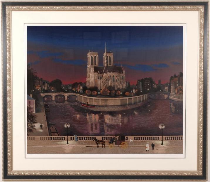 楽天市場】ミッシェル・ドラクロワ 夜のノートルダム パリ 絵画 風景画