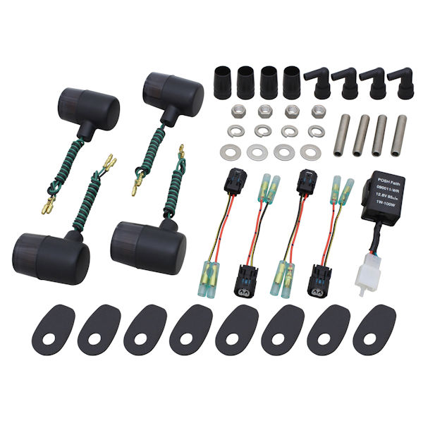 楽天市場】POSH クラシカル 71タイプ ウインカーキット ブラックボディ