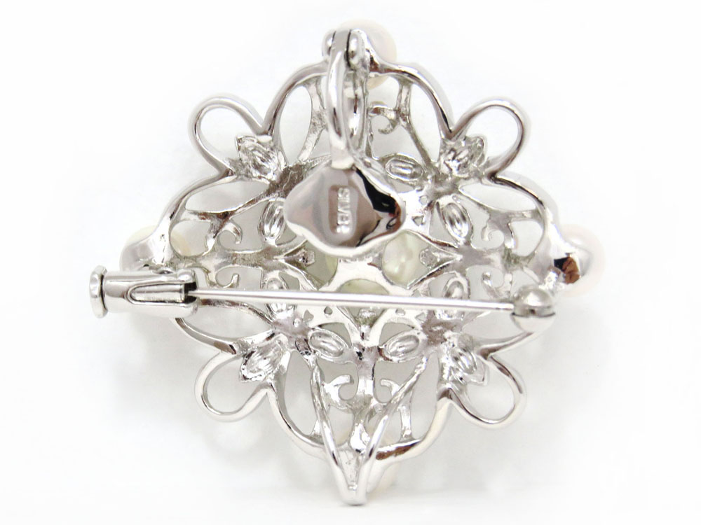 楽天市場】【全品ギフト包装】アコヤ真珠ブローチ（クリッカー付） 約