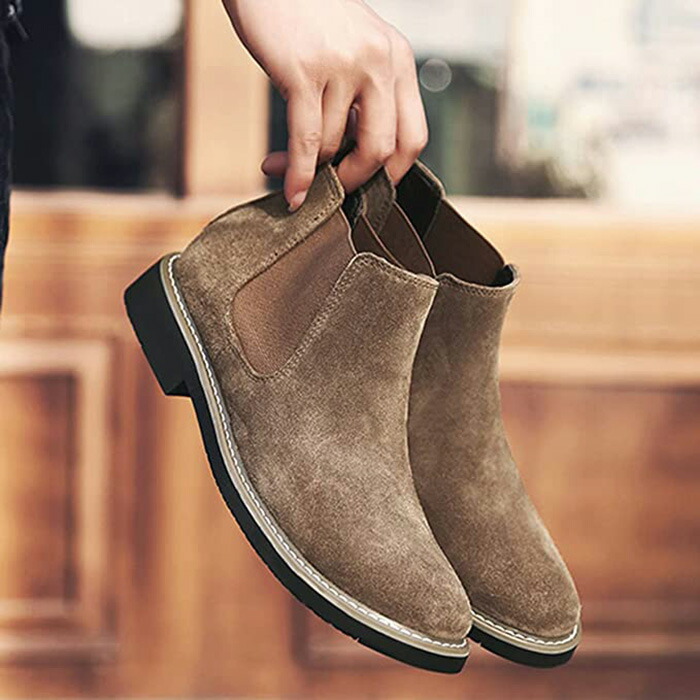 楽天市場】ブーツ メンズ スエード スエードシューズ チェルシーブーツ