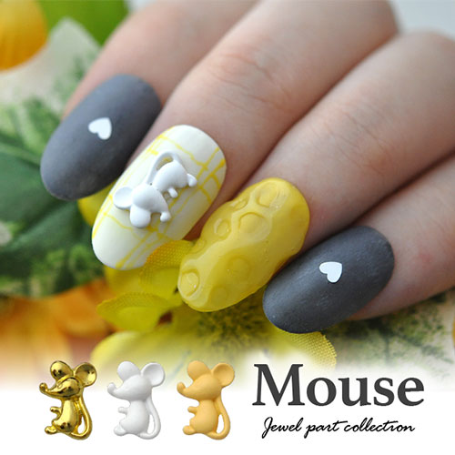楽天市場】【全品半額coupon事前配布中】ネイルパーツ アニマル ねずみ