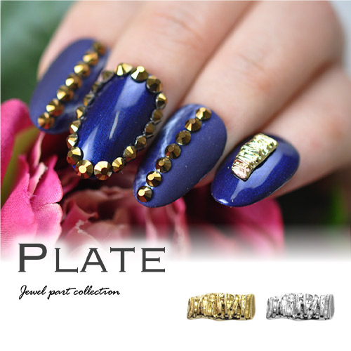楽天市場】ネイルパーツ 5個入 メタルパーツ メタルプレート メタル