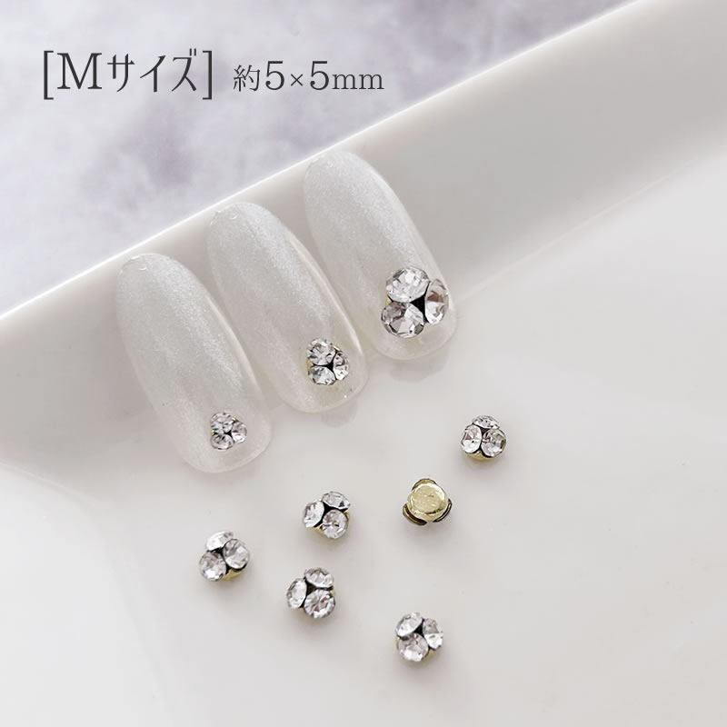 楽天市場】ネイルパーツ ビジュー クリアVカットストーン 6個入り