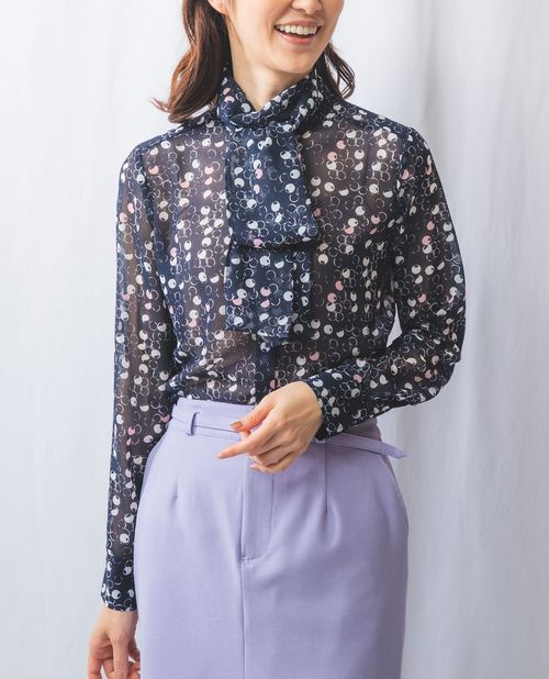 楽天市場】【50%OFF】《 バブル ドット シフォン スタンド ボウタイ