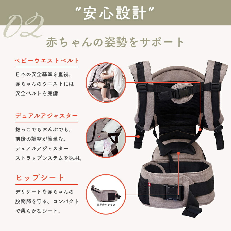 楽天市場】2020年 ヒップシート 抱っこ紐 キャリア 【正規品】【日本