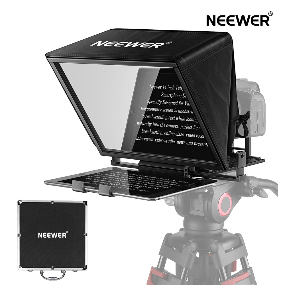楽天市場】【P5倍UP中！】NEEWER X14テレプロンプター 折りたたみ式