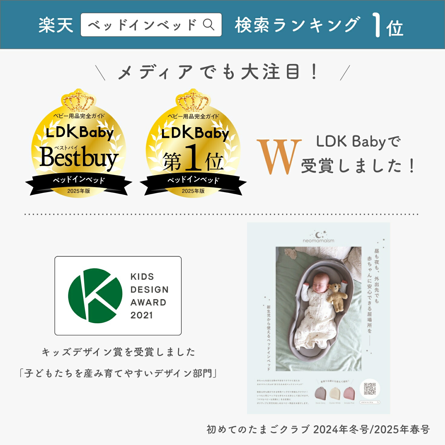 楽天市場】キッズデザイン賞！ ネオママイズム 新生児 折りたたみ