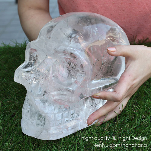 楽天市場】【現品お届け！動画あり】カービング ドクロ 天然水晶