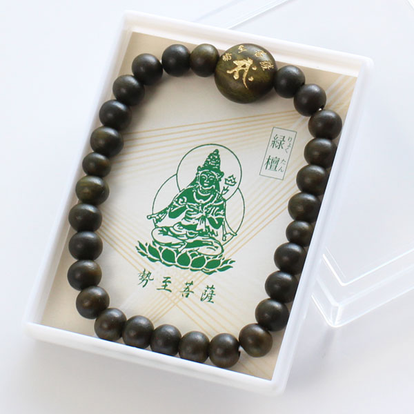 楽天市場】守り本尊 梵字彫り 数珠ブレスレット 約6ミリ 生命樹（緑檀