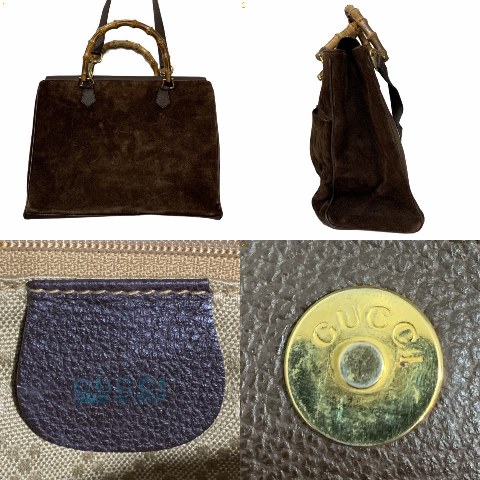 楽天市場】80s〜90s OLD GUCCI Bamboo 2way Hand Bag 茶 オールド