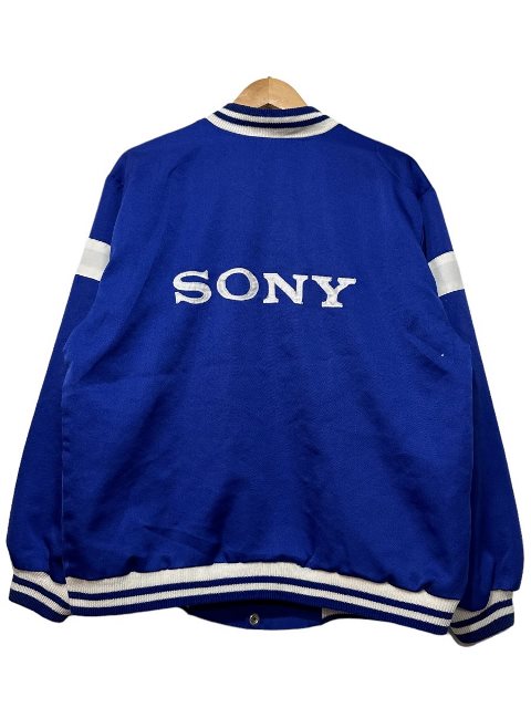楽天市場】90s SONY Jersey Varsity Jacket 青 XL ソニー バーシティ