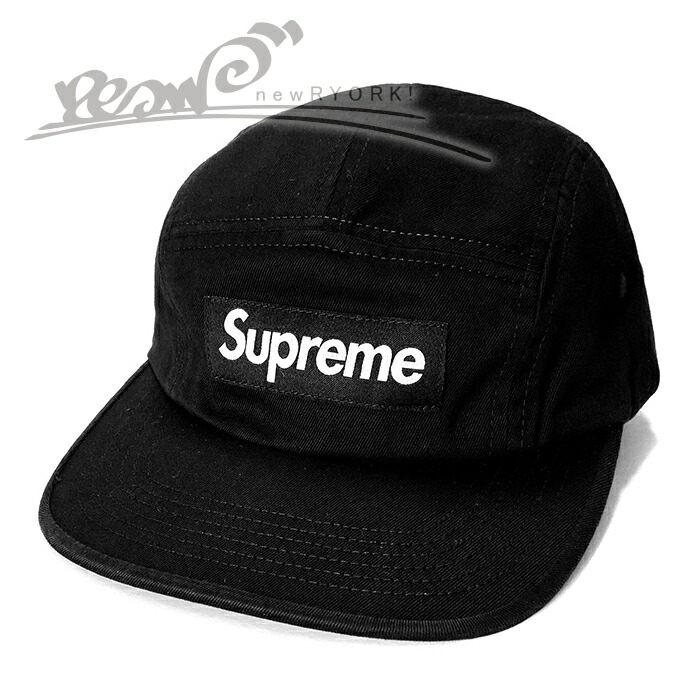 モモカ様supreme ブラックロゴキャンプキャップ Supreme シュプリーム