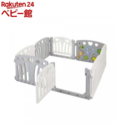 楽天市場】ベビーサークル 2ドア コロコロランドII ホワイト＆グレー(1