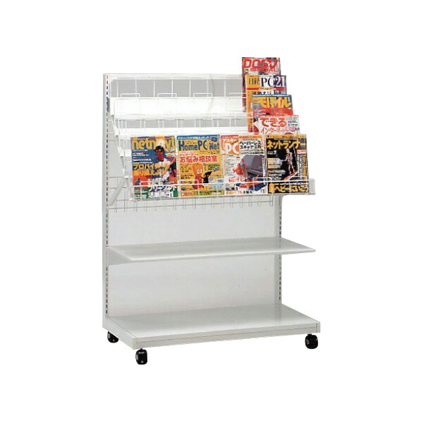楽天市場】マガジン什器5段 MRS-35WF キャスター仕様 個人宅不可 要