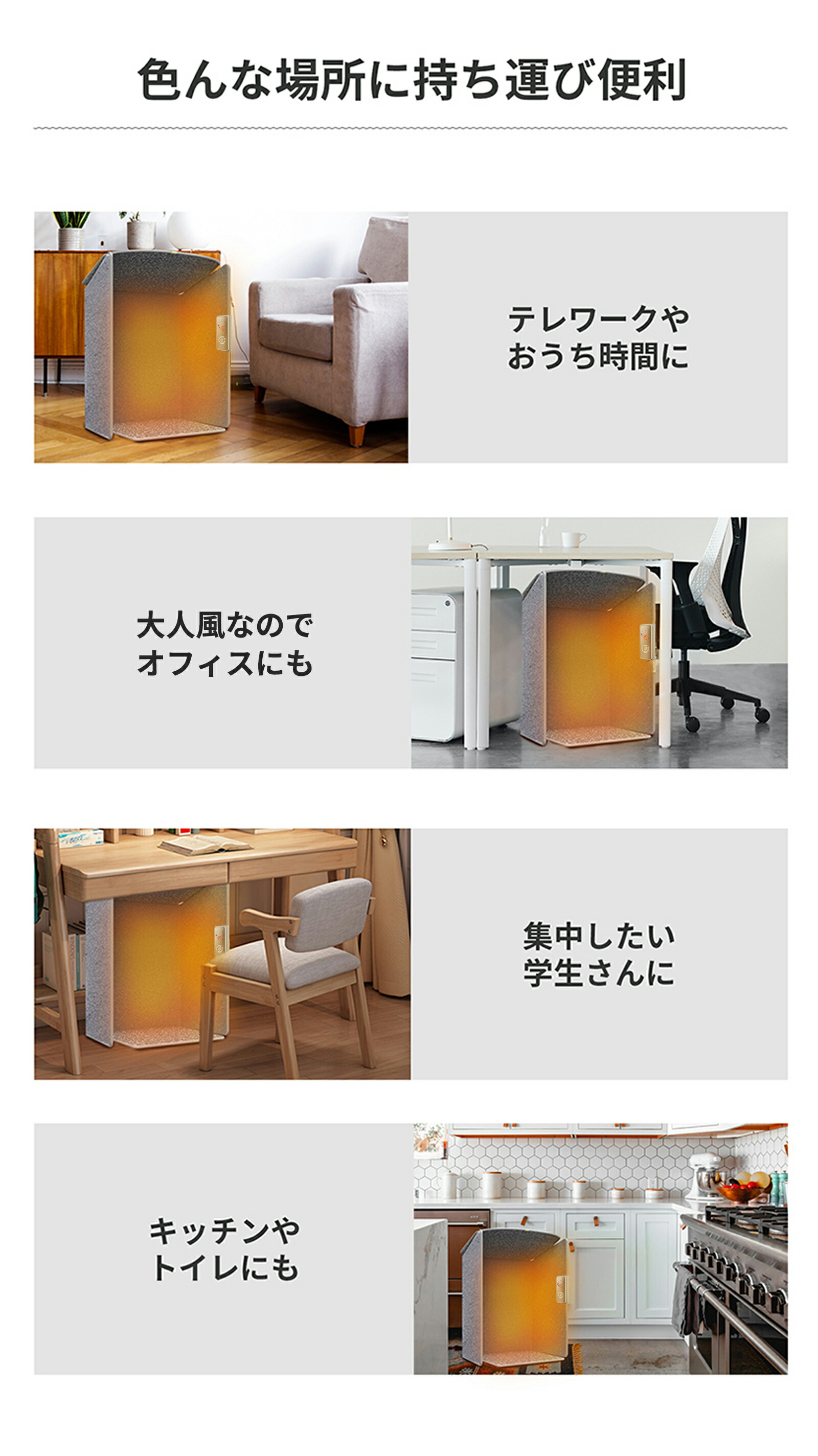 楽天市場】【足元からぽかぽか】パネルヒーター 足元 5面 折りたたみ