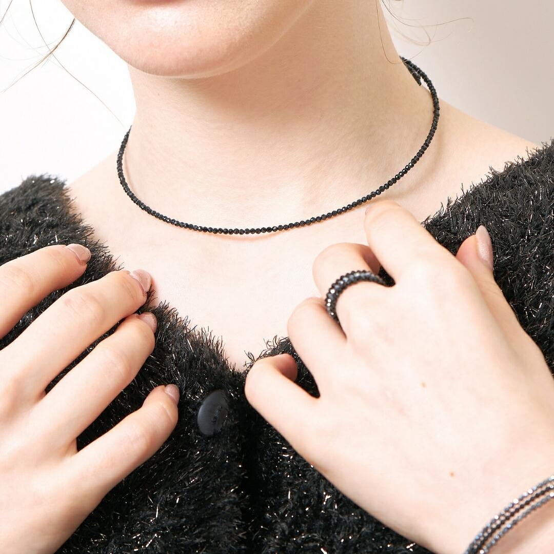 楽天市場】【クーポンで全品半額】ネックレス ブラックスピネル