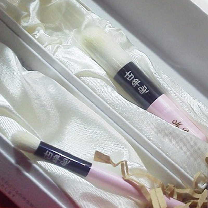 楽天市場】高級化粧筆 古羊毛 なでしこパールピンク 3本セット