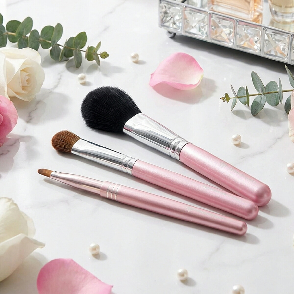 古羊毛 メイクブラシセット 3本入り 古羊毛 メイクブラシセット 3本