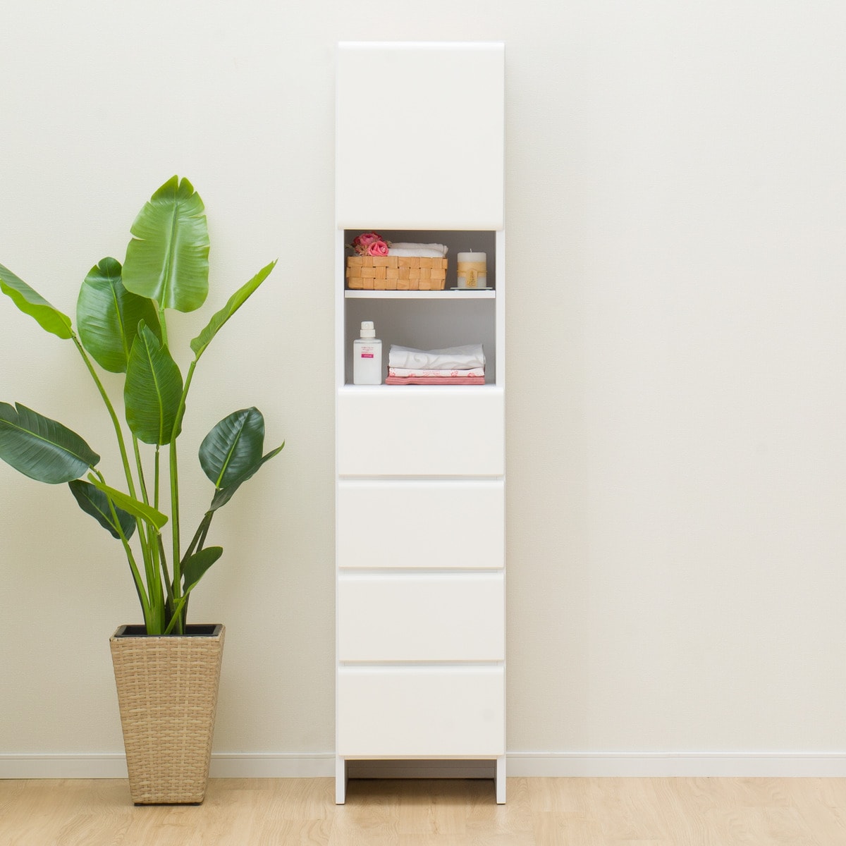 楽天市場】[幅40cm] 隙間収納庫 (フロンティア40 WH D) すきま収納