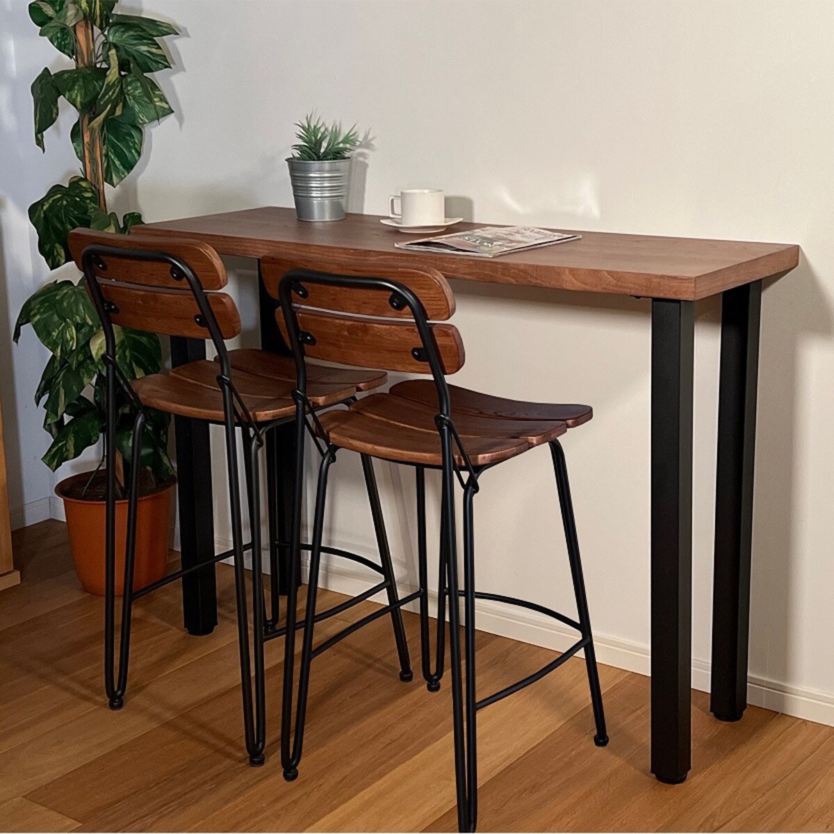 楽天市場】天然木ニレ突板カウンターテーブル (120 MBR) ニトリ 【配送