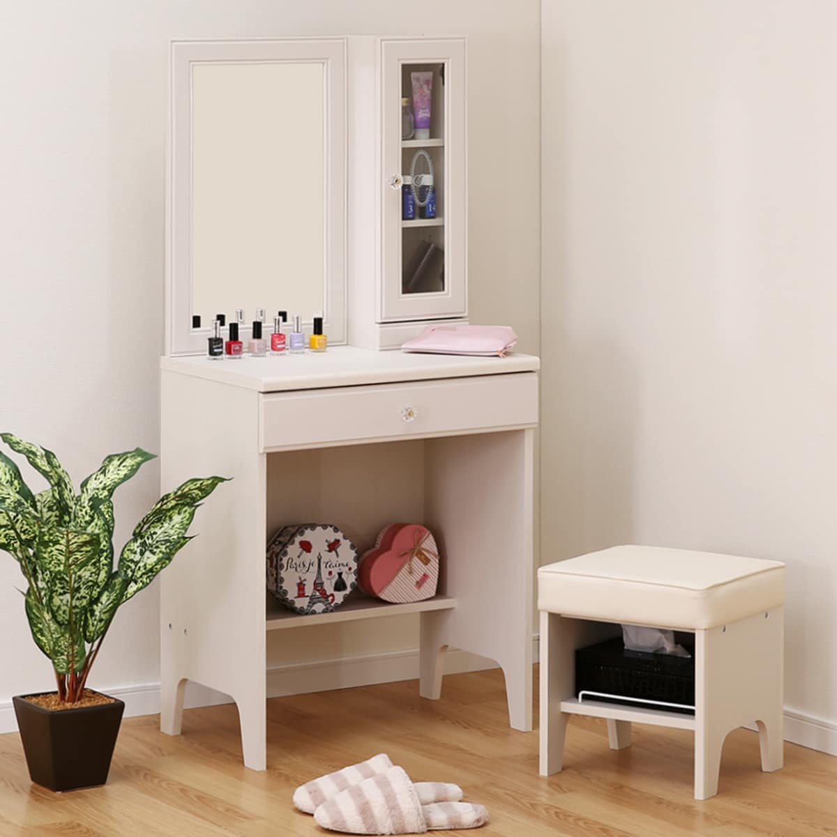 両袖ドレッサー(ドレッサー コナ2 WH) ニトリ 【配送員設置】 【5年保証】