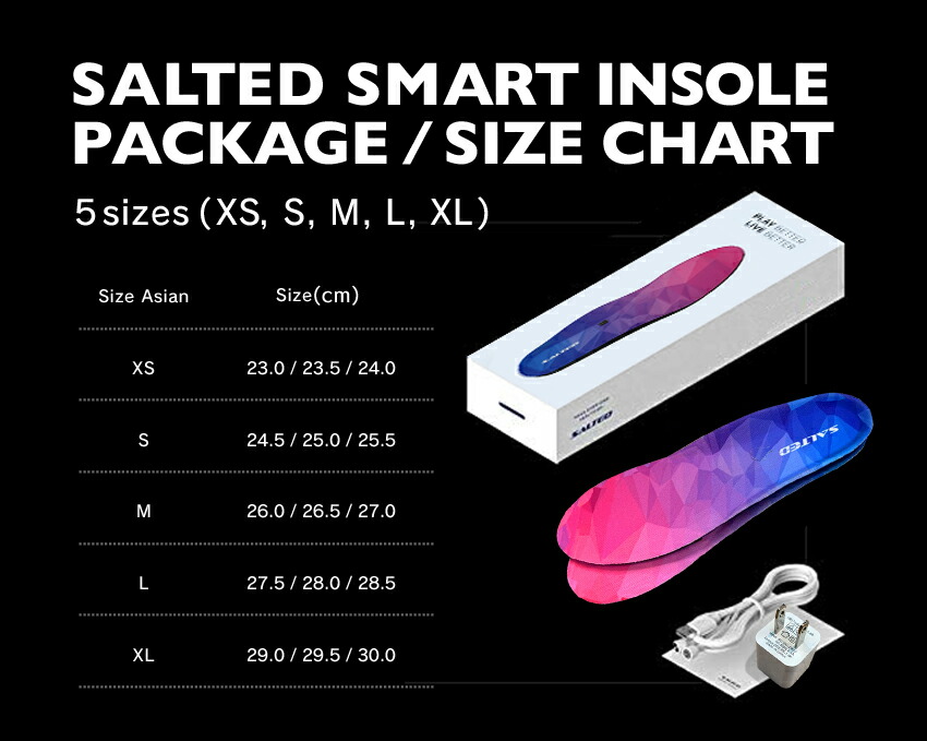 楽天市場】トレーニング用インソール型足圧計 SALTED SMART INSOLE
