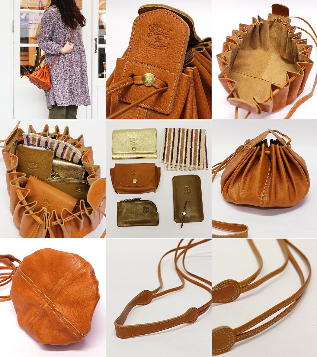 楽天市場】イルビゾンテ バッグ ショルダーバッグ レザー巾着