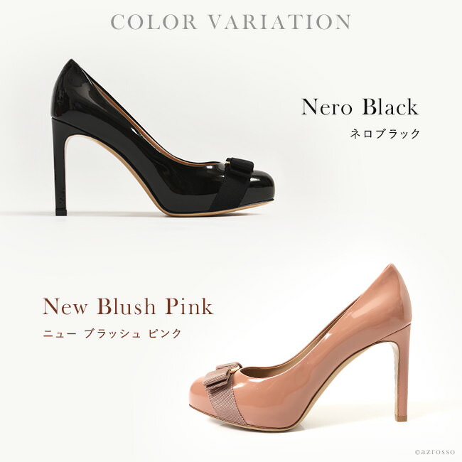 楽天市場】フェラガモ リボン パンプス エナメル レディース Salvatore