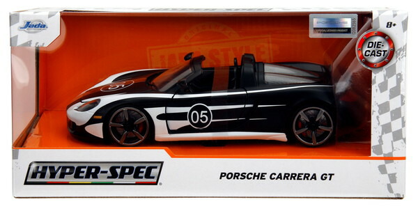 楽天市場】JADA TOYS 1/24 2005 ポルシェ カレラ GT ブラック/ホワイト