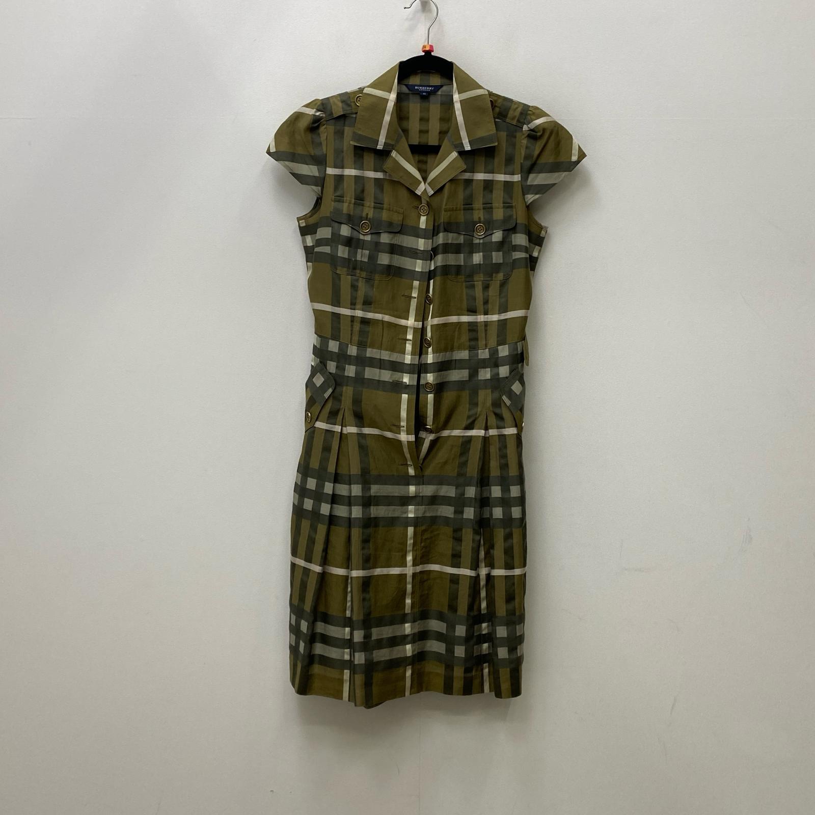 バーバリー ロンドン カシミヤウール ノバチェック ワンピース 38