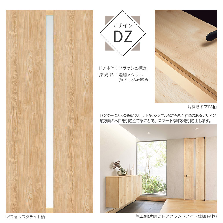 楽天市場】永大産業 スキスムT 片開きドアセット 【デザインDZ】固定枠