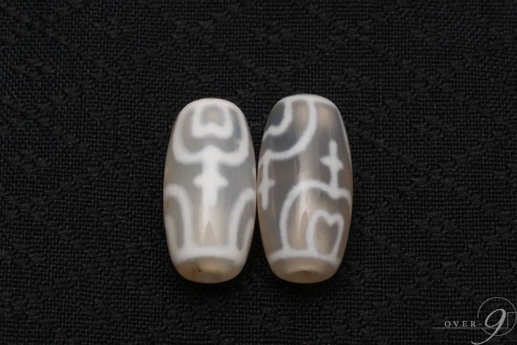 楽天市場】【老玉髄天珠 白 蓮花宝瓶天珠 約20mm×10mm】【メール便可