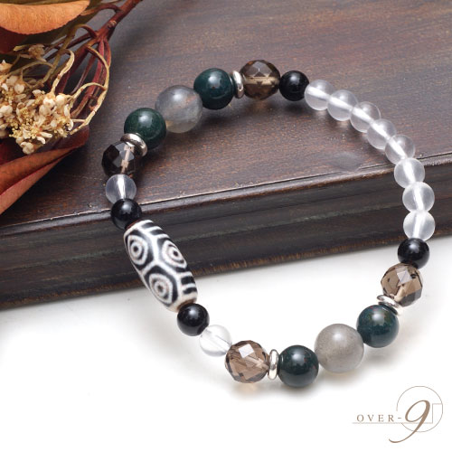 龍眼天珠紐ブレス　純銀シルバー 最高のパワー権力 金運財運 魔除け 幸福呼ぶ❣️ 龍眼天珠紐ブレス 純銀シルバー 最高のパワー権力 金運財運 魔除け