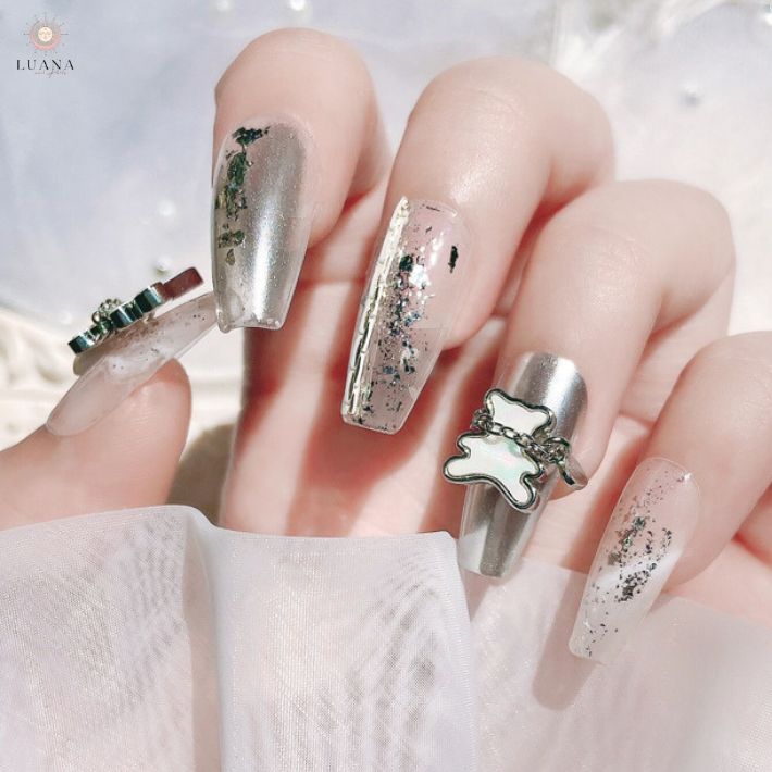 楽天市場】ポイント5倍ネイルパーツ チェーン くま 2個 ハート 人気