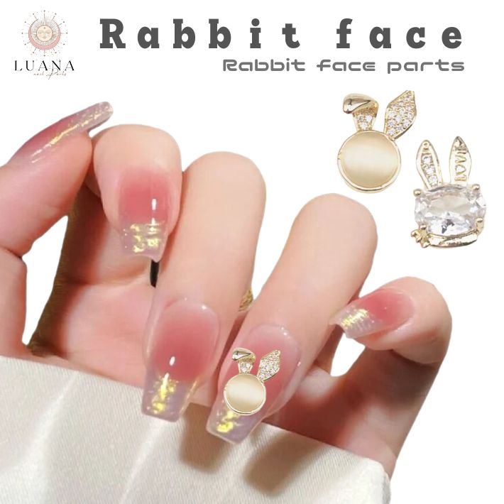3dネイルパーツ ネイル うさぎ 数字 ネイルパーツ デコパーツ 3dネイル